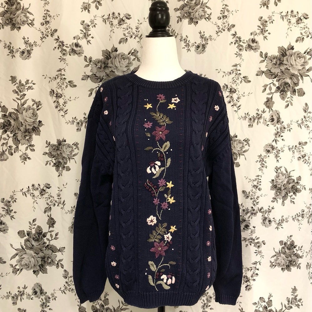 Vintage Northern Reflections Embroidered Sweater